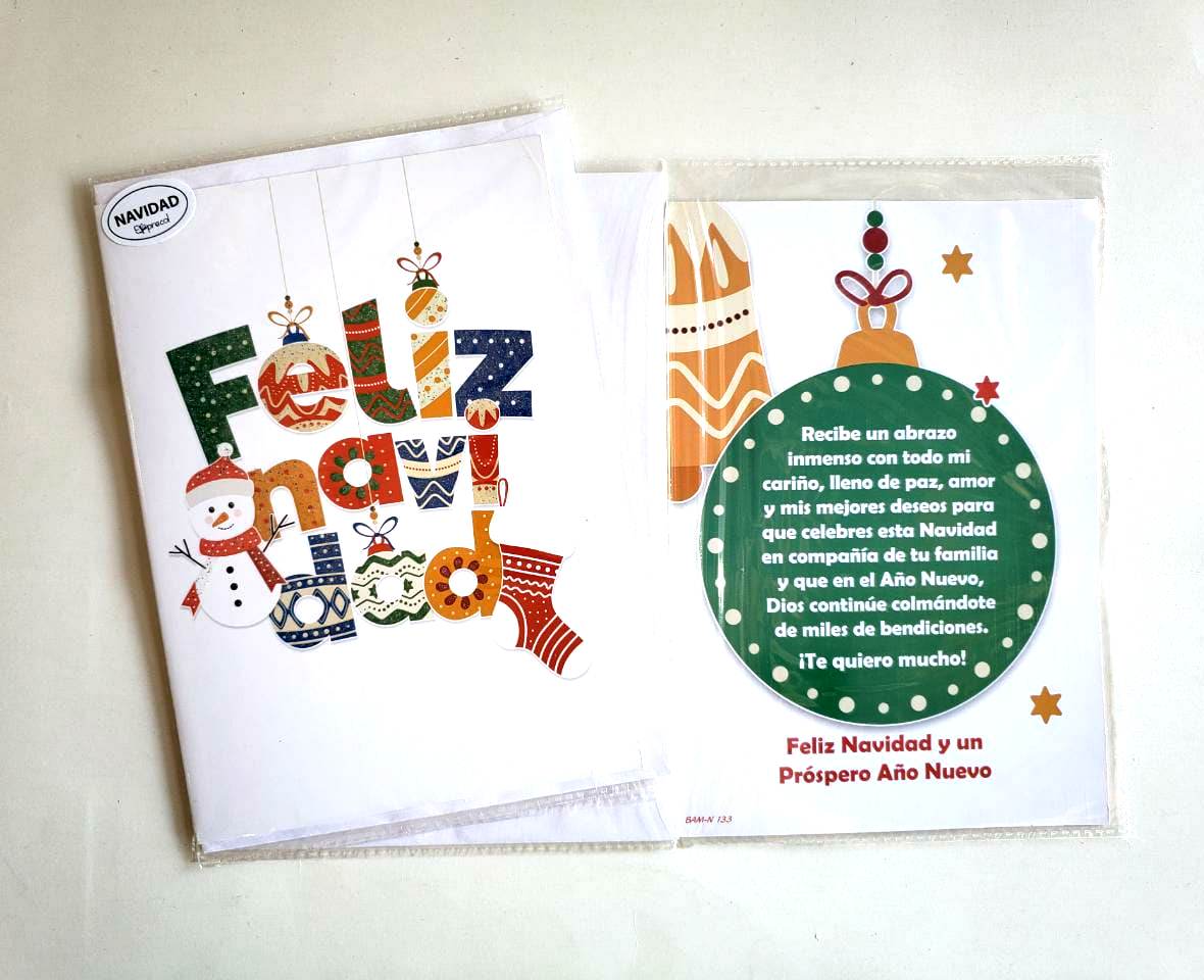 TARJETA DOBLE NAVIDAD