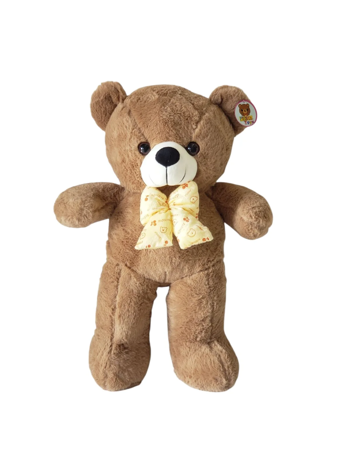 PELUCHE OSO CAFE CON MOÑO