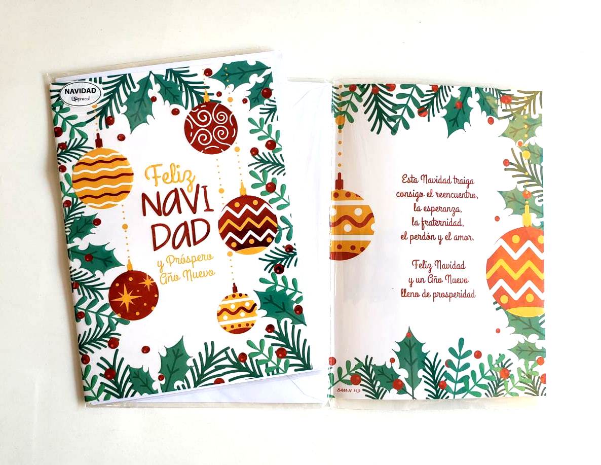 TARJETA DOBLE NAVIDAD