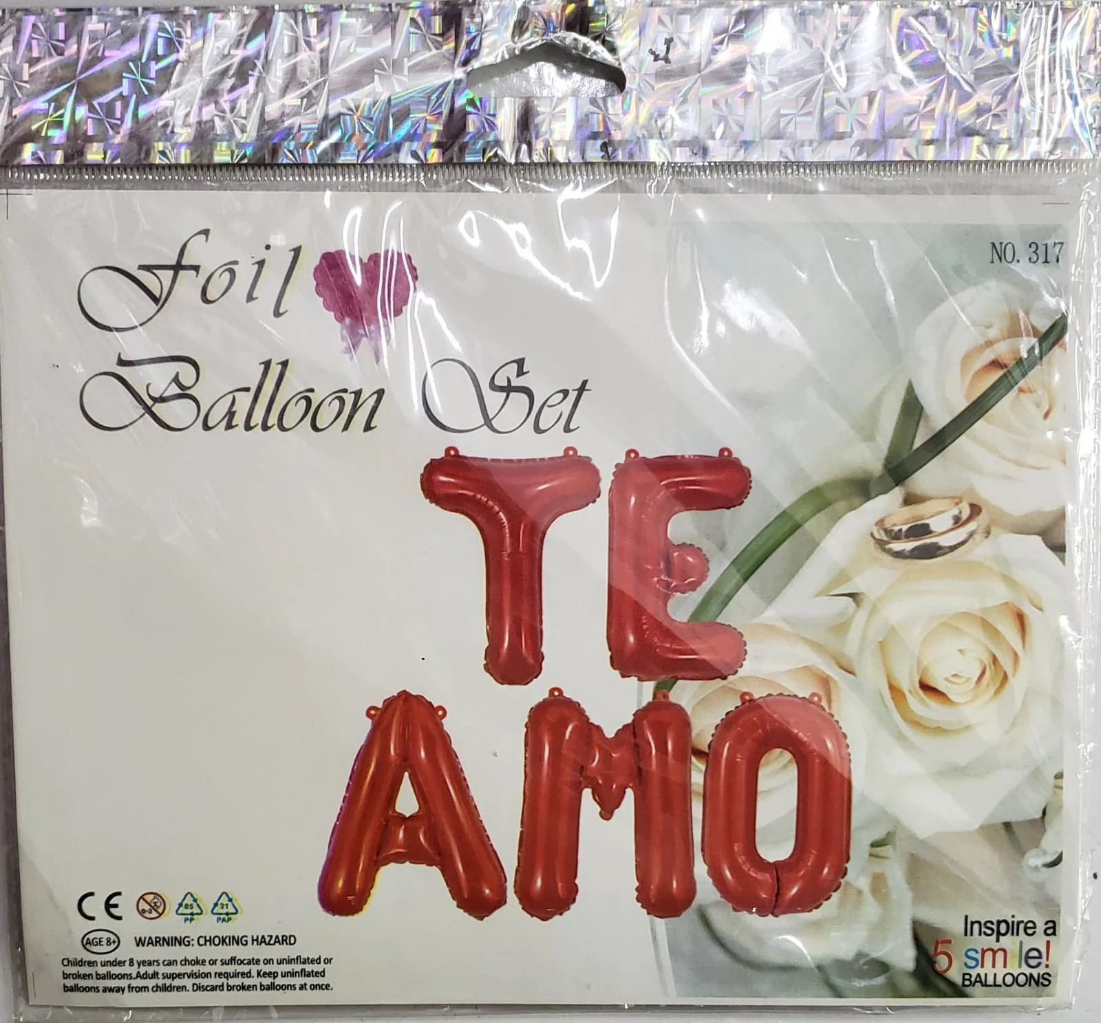 GLOBOS LETRAS TE AMO ROJO
