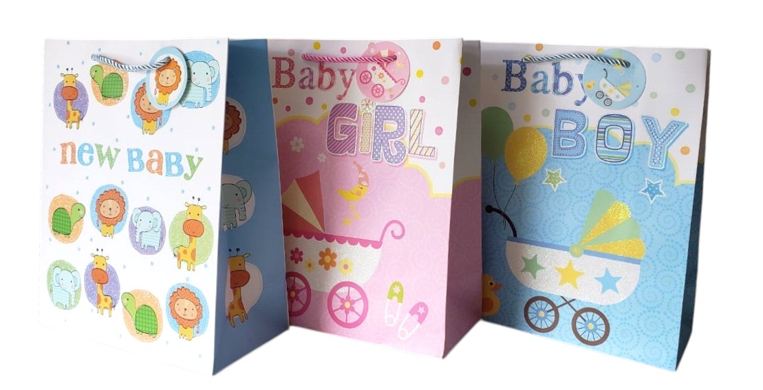 BOLSA CON BRILLANTINA BABY SHOWER