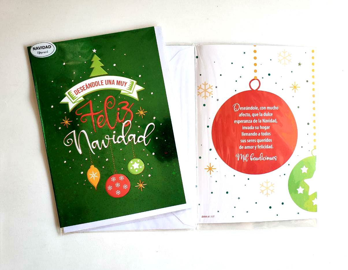 TARJETA DOBLE NAVIDAD