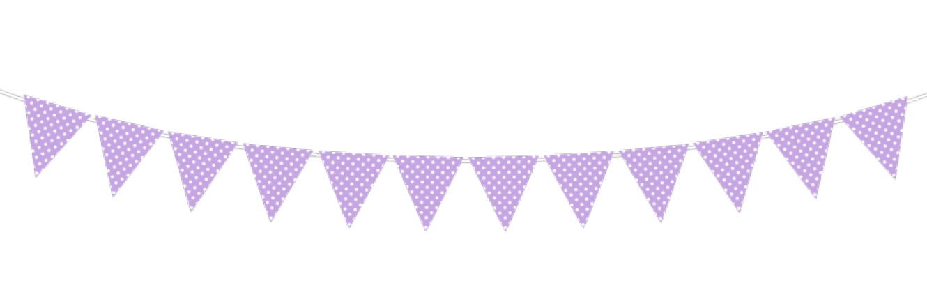 BANDERIN TRIANGULO POLKA LILA