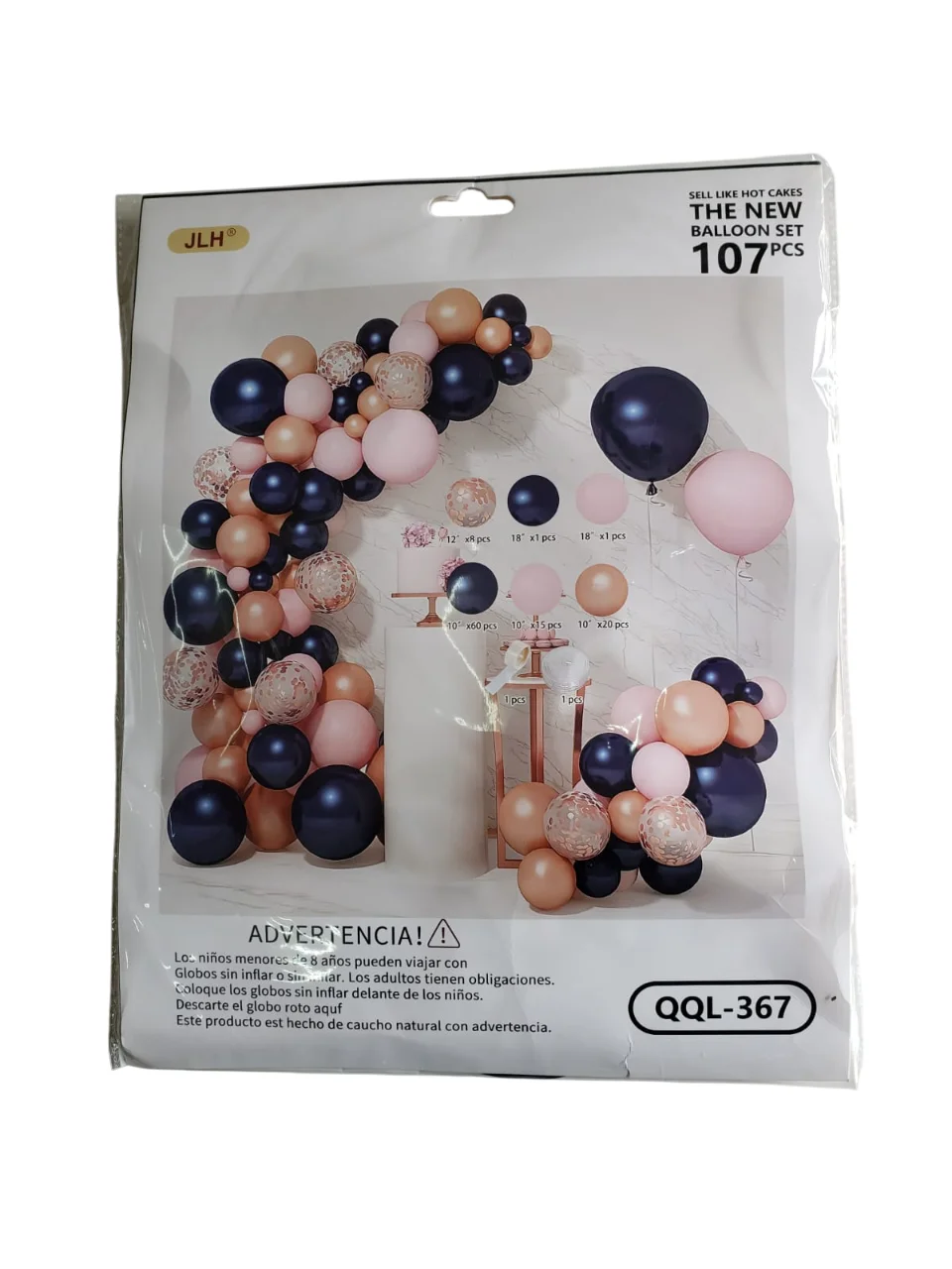 SET GLOBOS ROSADO