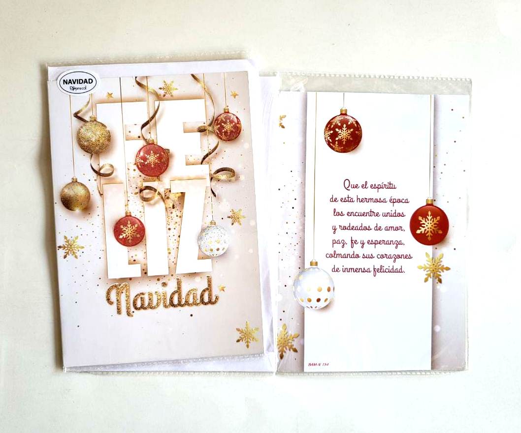 TARJETA DOBLE NAVIDAD