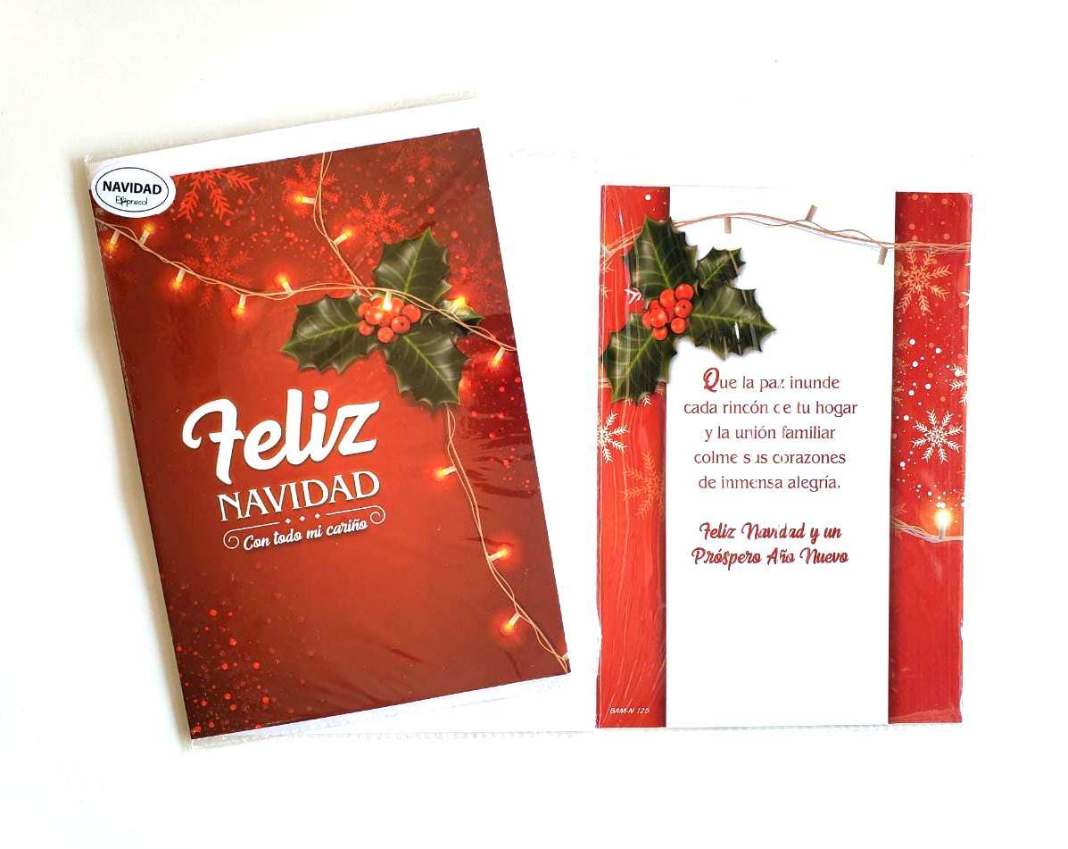 TARJETA DOBLE NAVIDAD