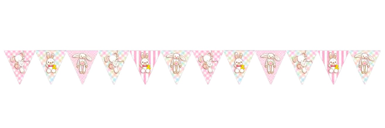 BANDERIN BABY SHOWER NIÑA TRIANGULO